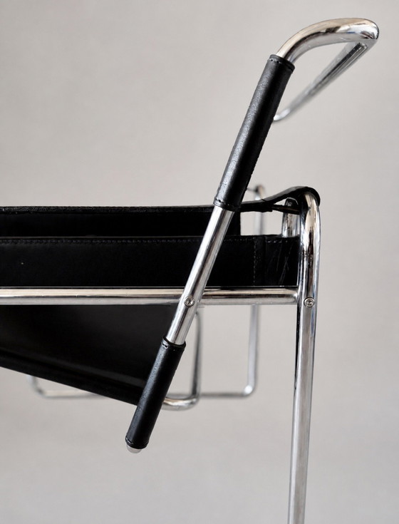 Image 1 of 2 Vintage Wassily Chairs by Marcel Breuer for Fasem, Italy, ca80s