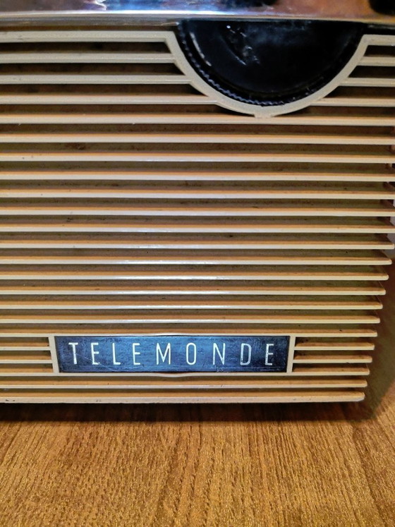 Image 1 of Rare Vintage Wooden Radio Telemonde / 1960s