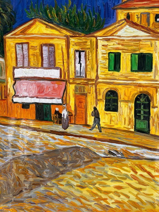 Image 1 of Œuvre de Van Gogh peinte à la main sur toile (roulée)