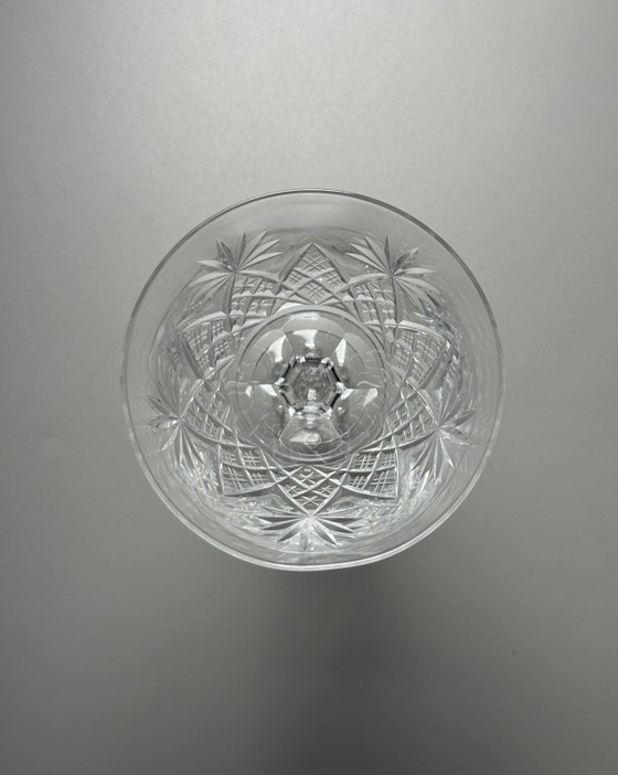 Image 1 of Val Saint Lambert - 6 kristallen glazen - handgeslepen - servies "Yvette" - vermeld in de catalogus van 1904-1905

