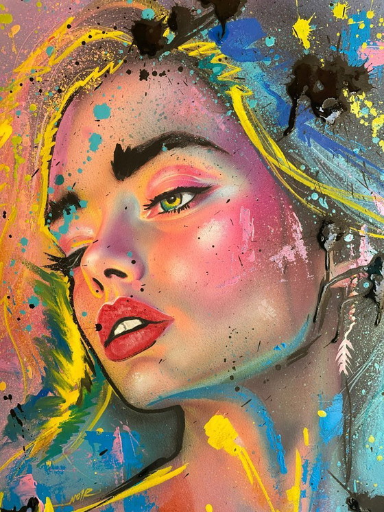 Image 1 of NO1R - Déjalo brillar - Pintura de artista