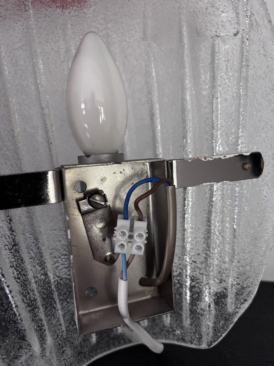 Image 1 of Murano ijsglazen wandlamp Fischer Leuchten Duitsland 1960