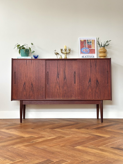 Vintage Highboard-Wandschrank aus dänischem Teakholz, 1950er/60er/70er Jahre – high boards, Wood
