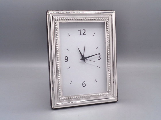 Image 1 of 925 silver alarm clock