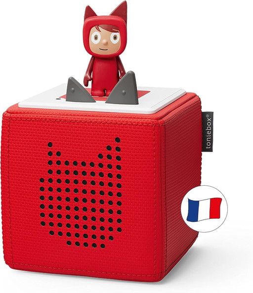 tonies Mon Premier Coffret Toniebox Rouge + 1 Figurine Tonie Créatif, boîte à Histoire & Musique pour Enfant 3-7 Ans, conteuse d