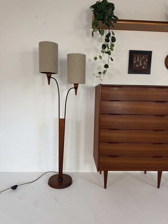 Image 1 of Lampada da terra vintage in teak anni '60