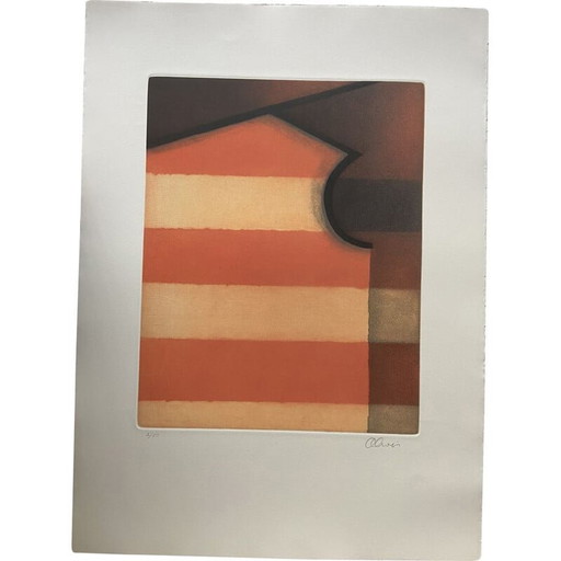 Klassische Lithographie "Icono abanderado" von Perry Oliver, 1999