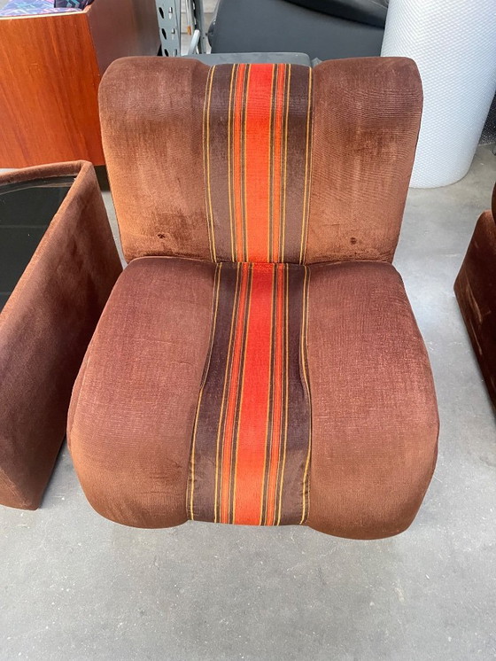 Image 1 of Fauteuils lounge vintage de design italien des années 1970