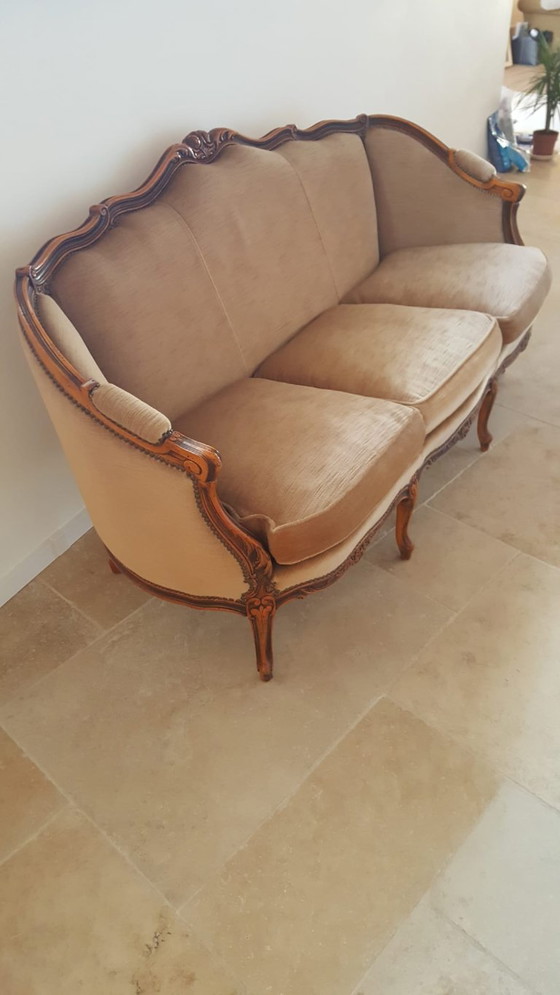3-seater classic sofa – 3-5 seaters, Textile, Velvet (photo 4 of 6)