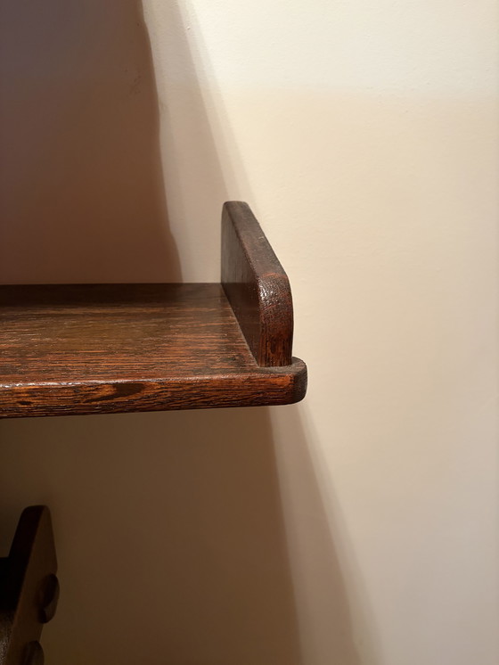 Image 1 of Vintage Eiken Brutalist Boekenkast 