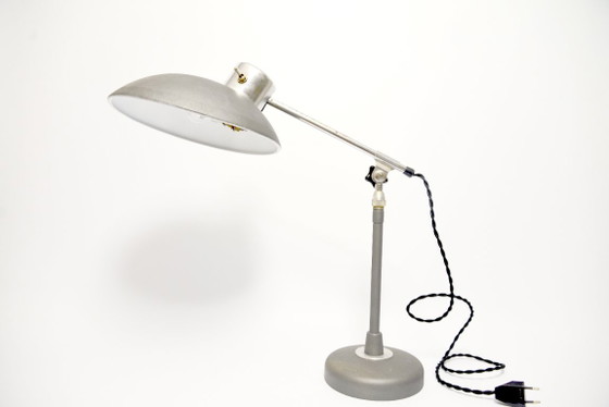 Table lamp Ferdinand Solère, 60s, Metal, Grey, Vintage (photo 3 of 12)