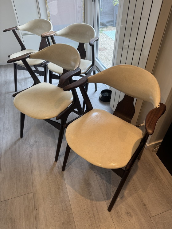 Vintage Cow Chairs – Dining chairs, Wood, Skai (photo 4 of 5)