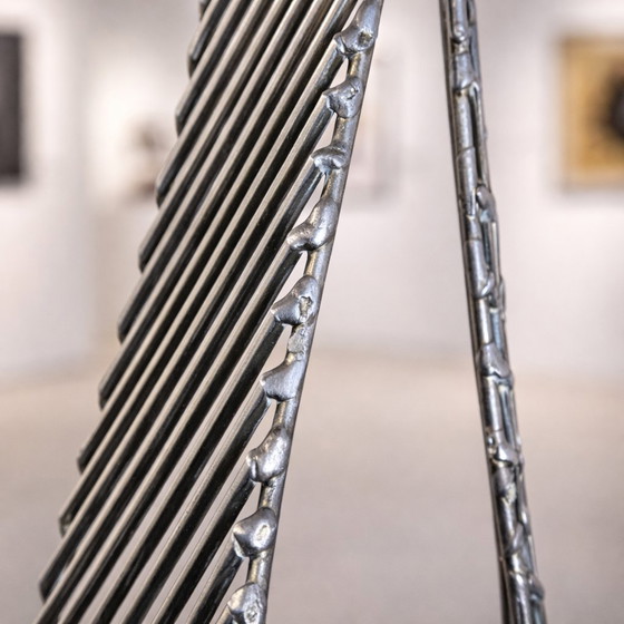 Image 1 of Scultura in filo metallico vintage senza titolo firmata Bob Bennett (1979) artista americano