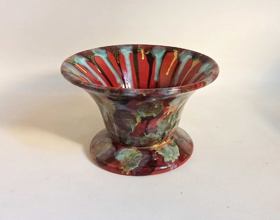 Image 1 of Cuenco de cerámica multicolor 60s Ø 26,7 cm