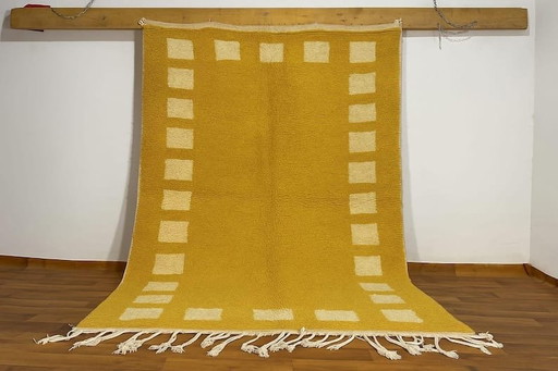 Alfombra de lana pura hecha a mano, artesanía tradicional, tamaño 150/250 cm.