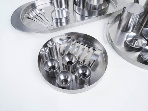 Image 1 of Serving set, Danish design, 1960s, designer: Arne Jacobsen, manufacturer: Stelton