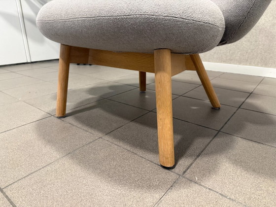 Image 1 of Artifort | Khodi Feiz | Bras Armchair | Grey Fabric & Natural Oak | 1 piece