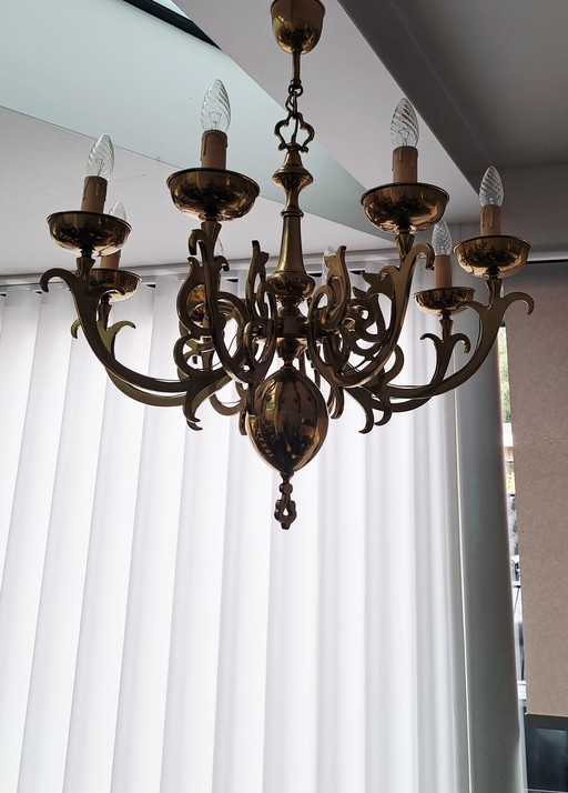 Xl copper chandelier modern