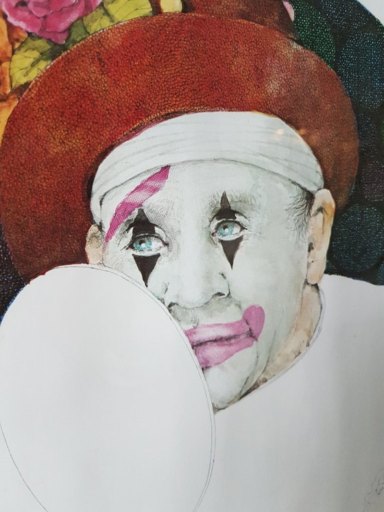 Image 1 of Ben Black - Magnifique lithographie « Rose Chapeau » / 1977 États-Unis