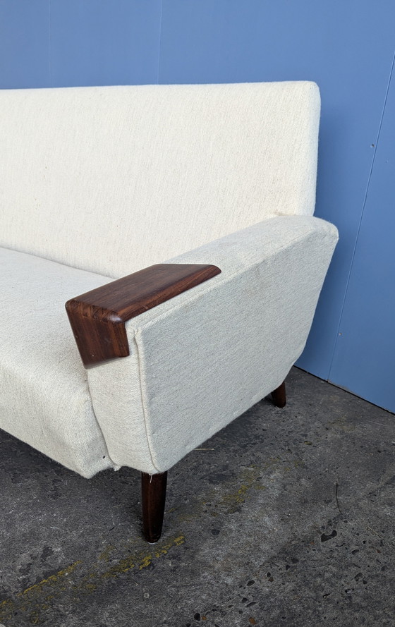 Image 1 of Canapé en teck et laine style Mid-Century - Danemark, années 1960
