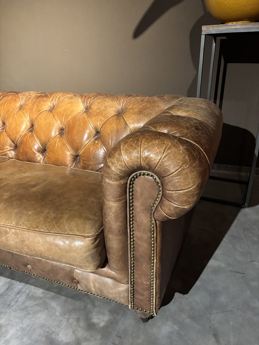 Chesterfield Cognac Leren Bank