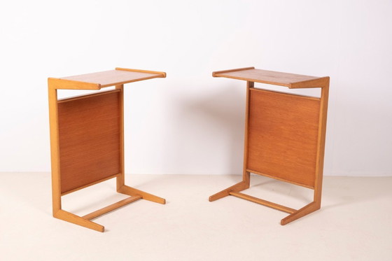 Image 1 of 2x Yngvar Sandström TrSide Tables Bedside Tables, 1960s Sweden