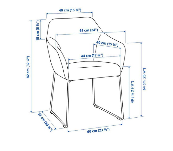 Image 1 of Stoel metaal zwart met donkergrijs blad