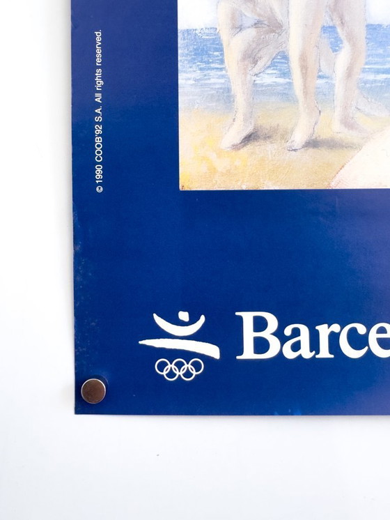 Image 1 of 🌤️ Olympische Spelen Barcelona '92 – 1990 – Originele poster van Guillermo Pérez Villalta | 70 × 50 cm | Spanje