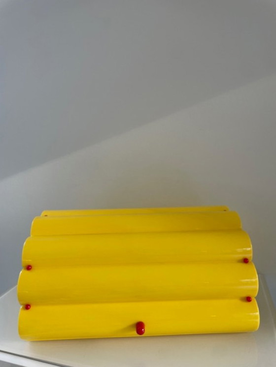 Image 1 of Vintage Memphis bread box Daisy Italian design