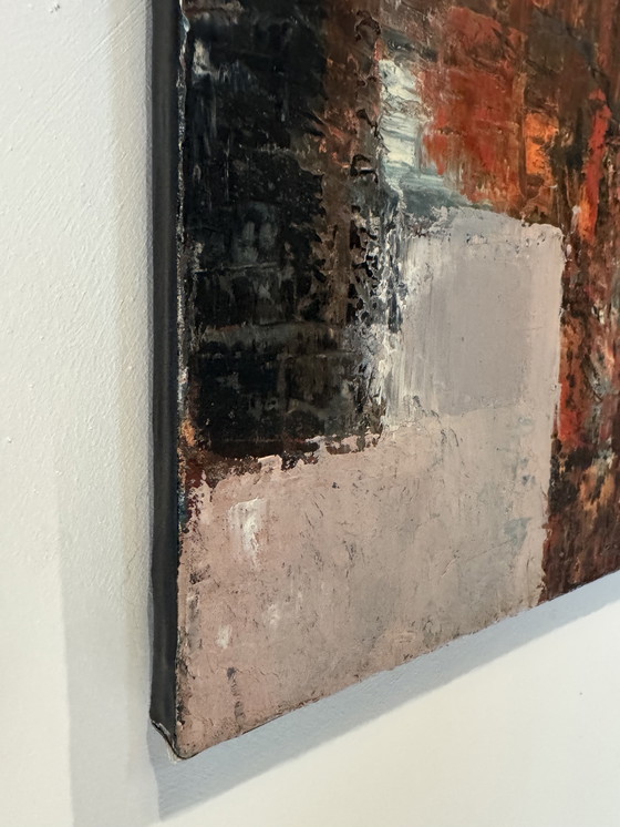 Image 1 of Tableau abstrait années 50