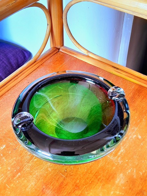 Image 1 of Veelkleurige asbak, Murano 1970.