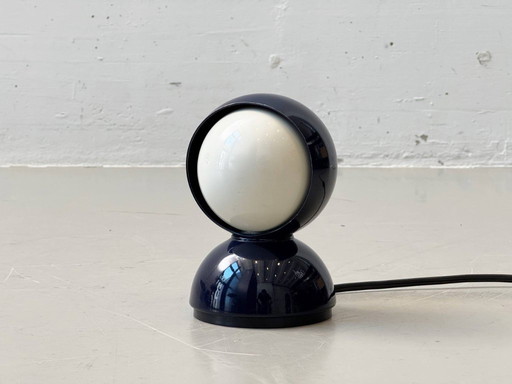 Eclisse table lamp, dark blue, by Vico Magistretti for Artemide, Italy, 1960s
