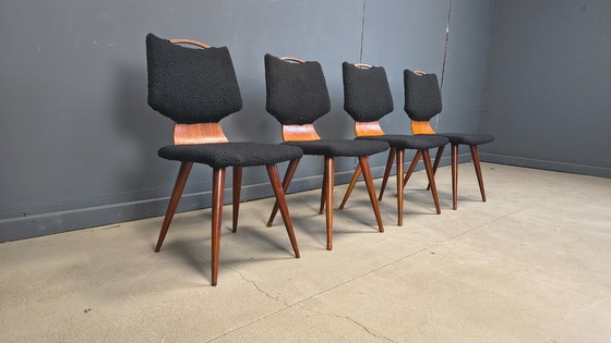 Image 1 of Scandinavische eetkamerstoelen uit het midden van de 20e eeuw, jaren 60.