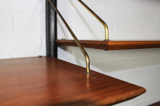 Image 1 of Parete attrezzata modulare in teak di Louis van Teeffelen per WéBé, 1955