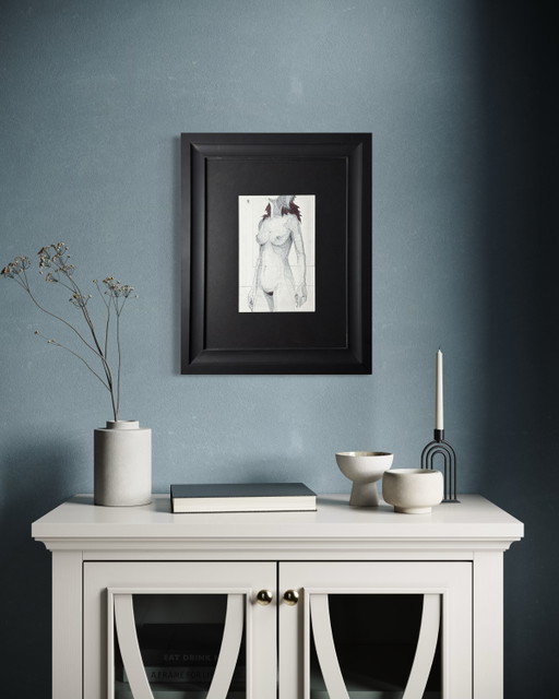 Eugène Eechaut (1928-2019) - Artwork - Framed - Signed, 1977 – schilderijen tekeningen, Paper, Plexiglass (photo 2 of 14)