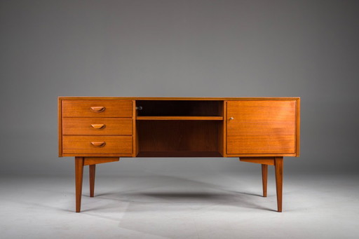 Bureau de direction en teck moderne du Mid Century, Allemagne, années 1960