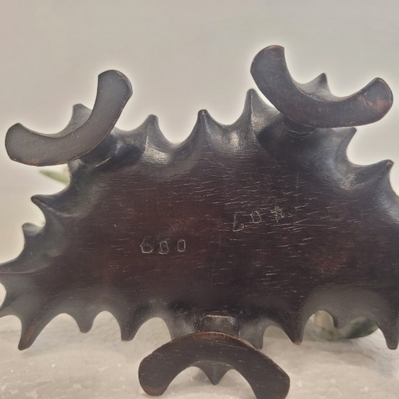 Image 1 of Pair of elephant paperweights, veined marble, 80’s - France