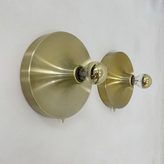 Image 1 of Lampada a disco honsel space age di design di metà secolo, anni '70, attribuita a Charlotte Perriand per les arcs