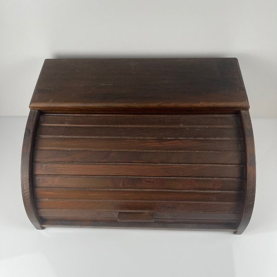 Image 1 of Caja de pan de madera oscura