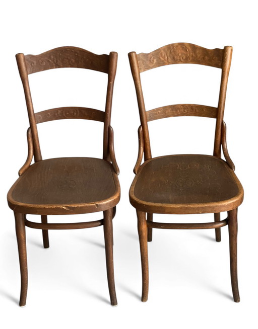 Rare set of antique Thonet-Mundus chairs, circa 1920 – Viennese Secession elegance in original bentwood