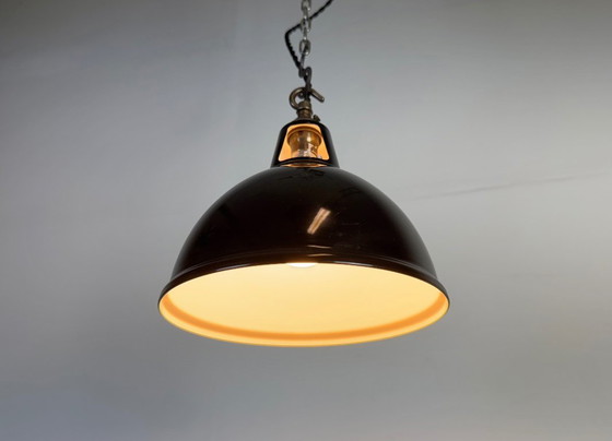 Image 1 of Vintage industriële zwart geverfde hanglamp, jaren 2000