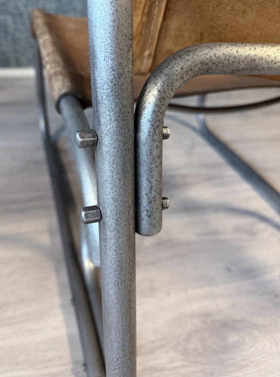 Image 1 of Vroege Bauhaus fauteuil met hoge rugleuning Veha, Den Haag, jaren 30