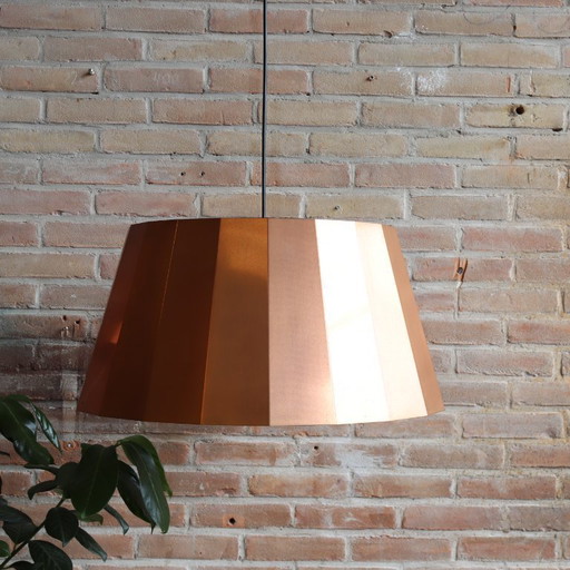 Piet Hein Eek copper pleated pendant lamp