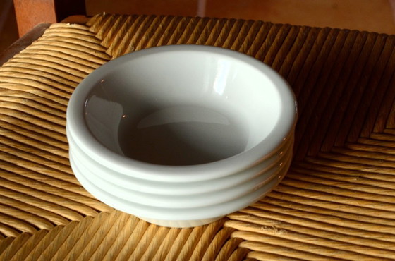 4 witte kommen, Sarreguemines (Cafeteria), gemaakt in Frankrijk, D12xH3cm – Schalen, Ceramic (photo 5 of 5)