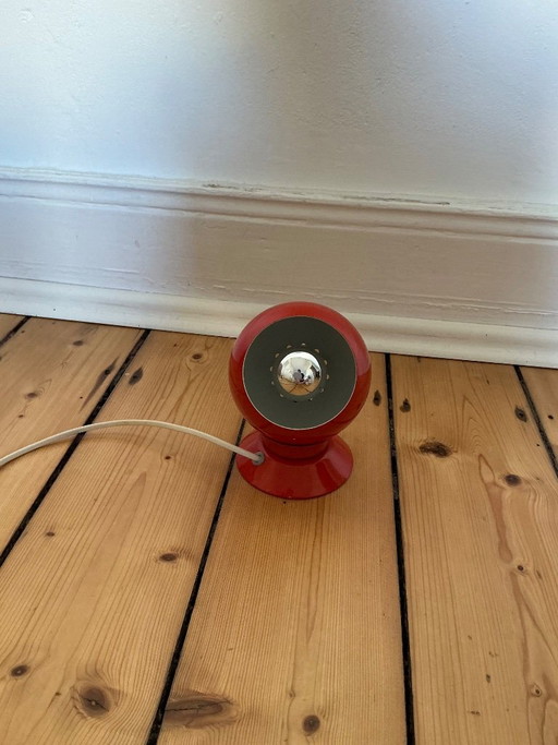 Vintage tafellamp in de vorm van een oogbol, ABO Randers H.63, Denemarken, jaren 70. – tafellampen, Metal