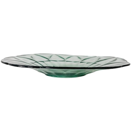 Image 1 of Cuenco Art Decó vidrio verde menta años 1930