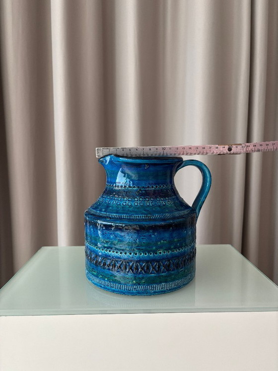 Pichet en Céramique Vintage Bitossi Rimini Blue, Design Italien Mid-Century, Vases, Bleu (photo 11 sur 11)