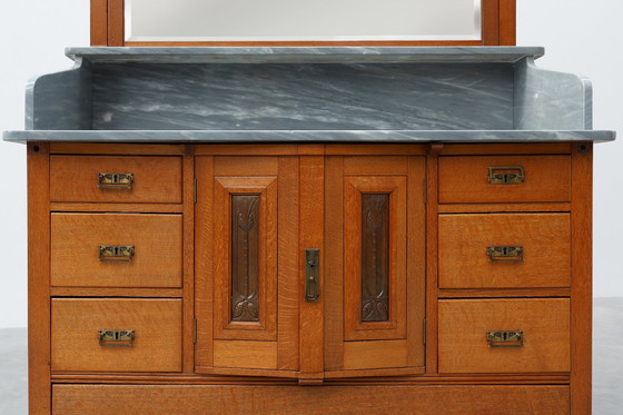 Image 1 of Armoire, commode ou buffet à miroir Art Nouveau par Geo Verbanck, Belgique, années 1920