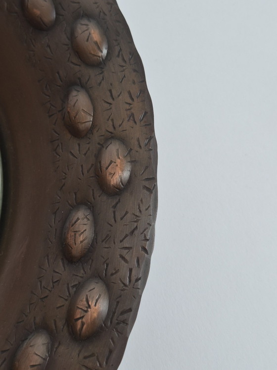 Miroir mural vintage en cuivre, fait main, milieu du siècle, Own Zint – Eugen Zint, Copper (photo 8 of 15)