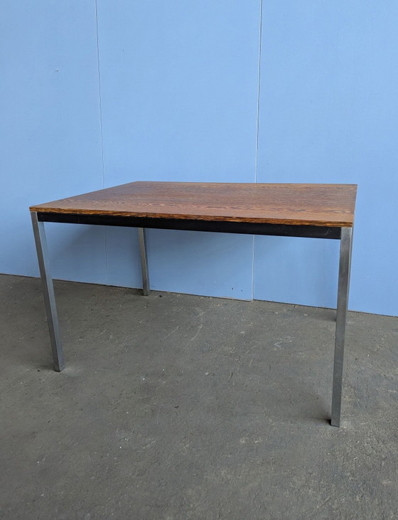 Minimalistischer TE52 Schreibtisch/Esstisch Martin Visser Spectrum – Rostfreier Stahl, Metall (photo 2 of 15)